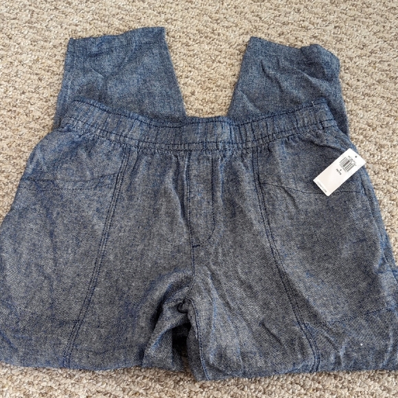 NWT Old Navy Linen Pants Tapered Leg Ankle Sm P - Picture 1 of 5